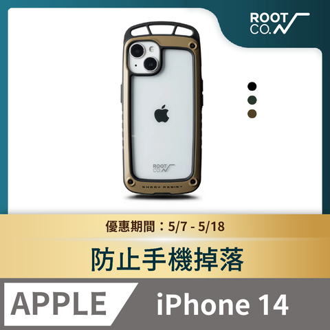 ROOT CO. 日本 iPhone 14 透明背板上掛勾防摔手機殼 - 共三色