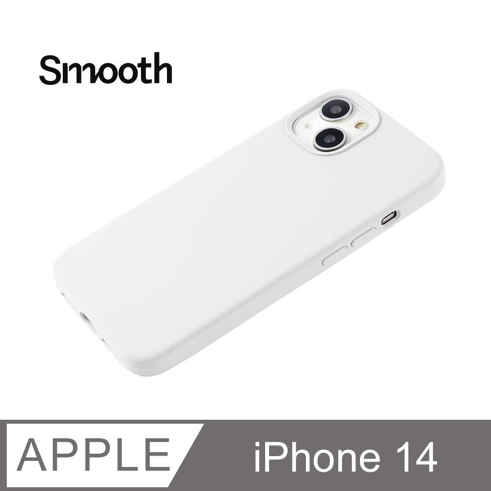  【經典液態殼 I 春櫻系列】iPhone 14 手機殼 i14 保護殼 矽膠殼 軟殼 (白)