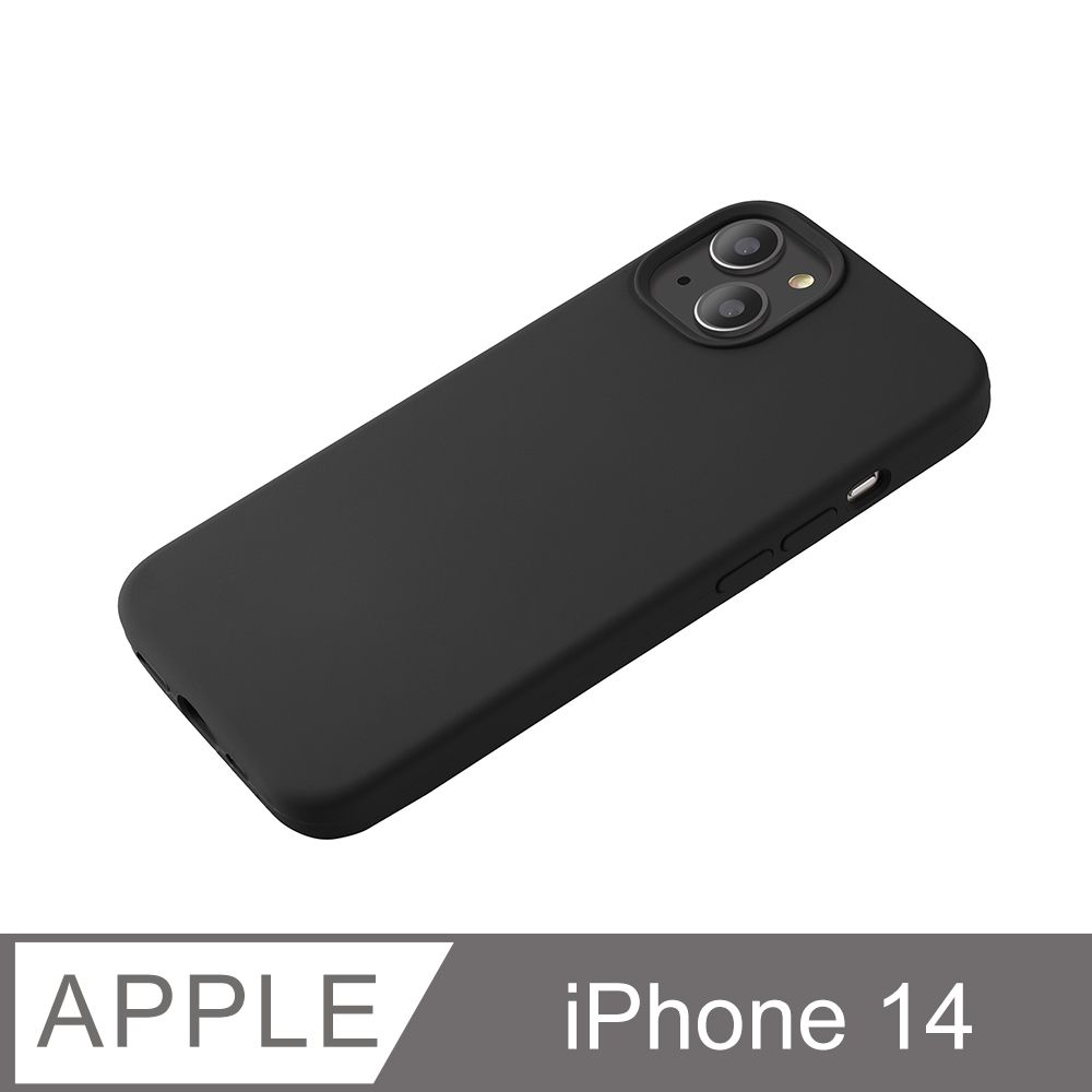  【經典液態殼 I 城市系列】iPhone 14 手機殼 i14 保護殼 矽膠殼 軟殼 (黑)