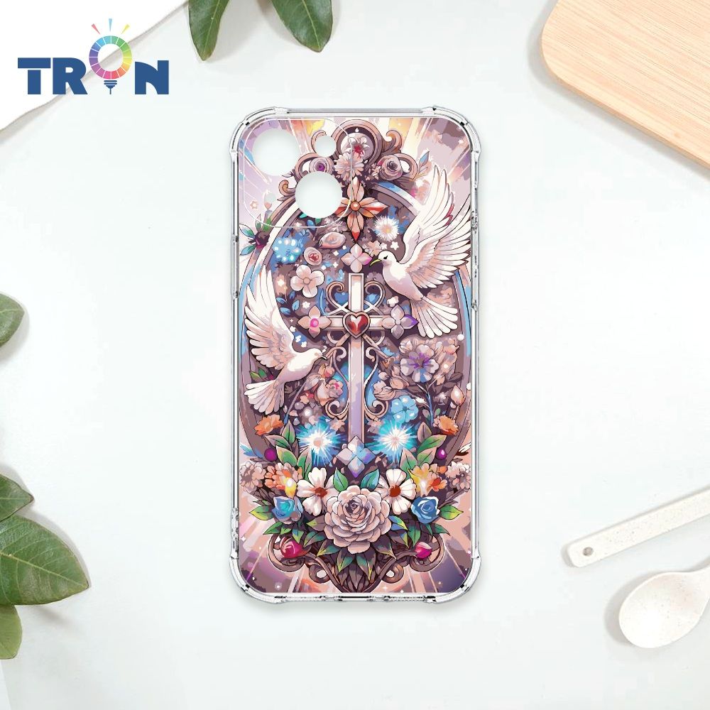  TRON IPhone 14 十字架華麗金光閃閃 四角防摔殼 手機殼