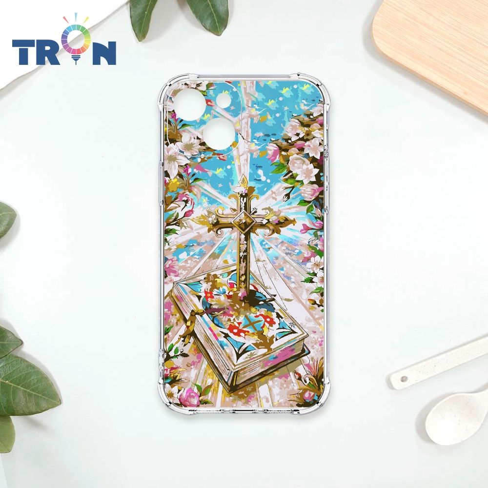  TRON IPhone 14 十字架華麗金光閃閃 四角防摔殼 手機殼