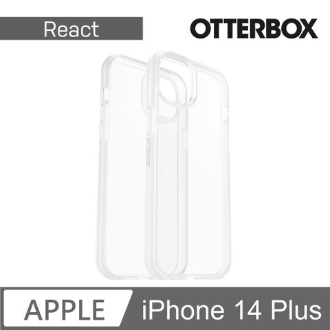 OtterBox iPhone 14 Plus React輕透防摔殼-透明