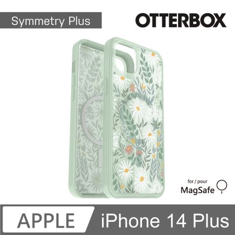 OTTERBOX iPhone 14 Plus Symmetry Plus 炫彩幾何保護殼-星語草綠 (支援MagSafe)