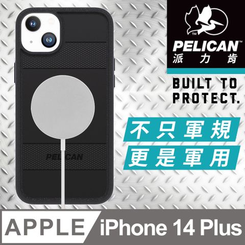 Pelican 派力肯 美國  派力肯 iPhone 14 Plus Protector 保護者環保抗菌超防摔殼MagSafe版 - 黑