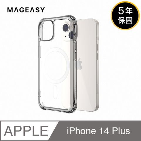 MAGEASY iPhone 14 Plus 6.7吋 Alos M 磁吸超軍規防摔透明手機殼(支援MagSafe)