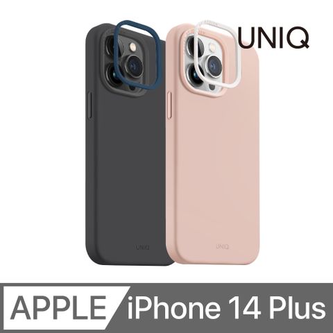 UNIQ LinoHue 液態矽膠雙色鏡頭防摔手機殼 支援Magclick iPhone 14 Plus (6.7 吋)