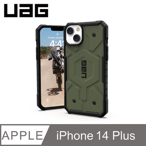 UAG iPhone 14 Plus MagSafe 耐衝擊保護殼-綠