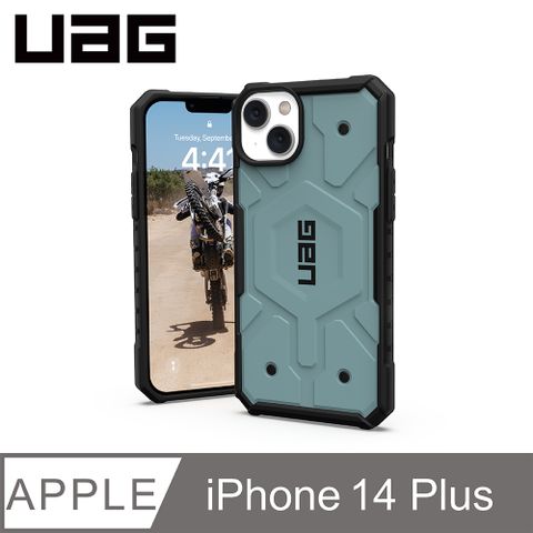 UAG iPhone 14 Plus MagSafe 耐衝擊保護殼-淺藍