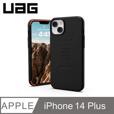 UAG iPhone 14 Plus MagSafe 耐衝擊簡約保護殼-黑