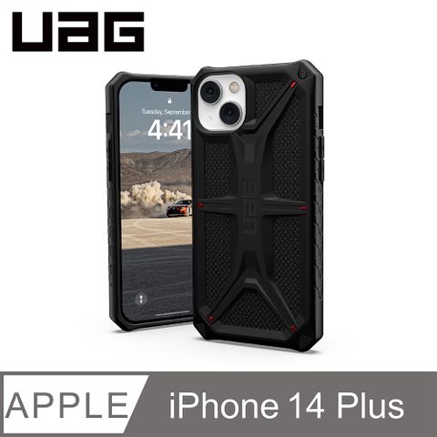 UAG iPhone 14 Plus 頂級(特仕)版耐衝擊保護殼-軍用黑