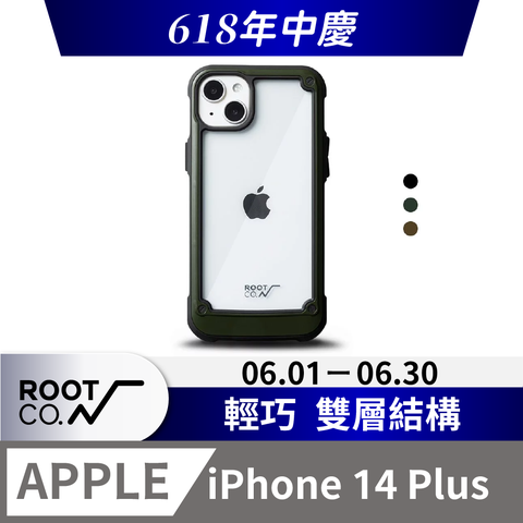 日本 ROOT CO. iPhone 14 Plus 透明背板防摔手機殼 - 共三色