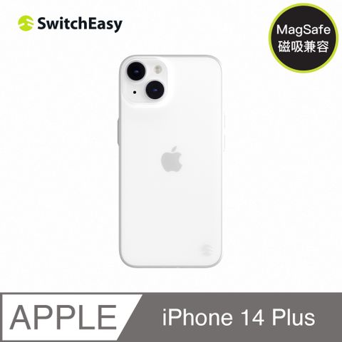 SwitchEasy 魚骨牌 iPhone 14 Plus 6.7吋 0.35 極致輕薄手機保護殼,透白