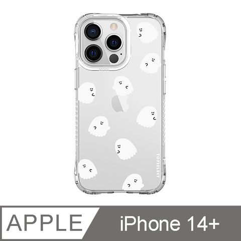 TOYSELECT 拓伊生活 iPhone 14 Plus 6.7吋 Smilie笑臉小白鬼系列抗黃防摔iPhone手機殼 小白鬼亂花