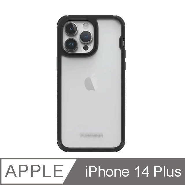 PureGear 普格爾  DUALTEK坦克透明保護殼 iPhone 14 Plus 時尚黑