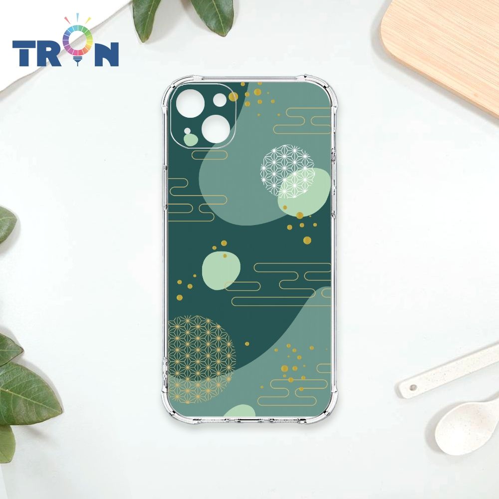  TRON IPhone 14 PLUS 日系和風圓點流雲系列 四角防摔殼 手機殼