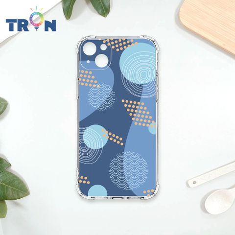 TRON IPhone 14 PLUS 日系和風圓點海波系列 四角防摔殼 手機殼