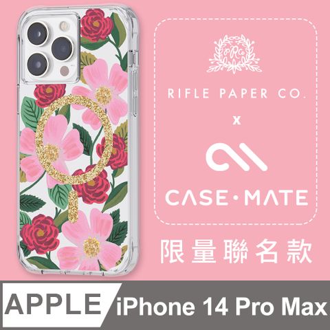 Case-Mate iPhone 14 Pro Max 環保抗菌防摔殼MagSafe版 - 玫瑰花園