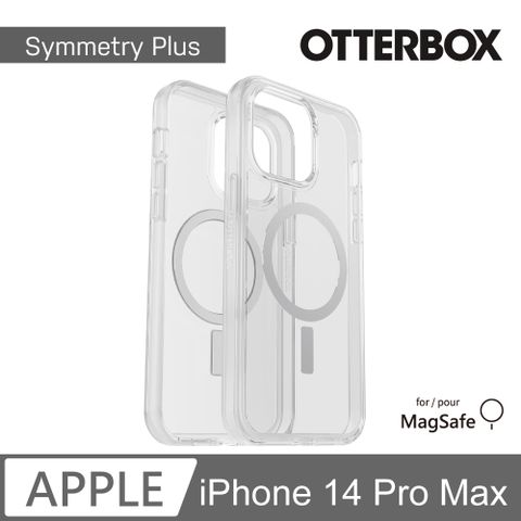 OTTERBOX iPhone 14 Pro Max Symmetry Plus 炫彩幾何保護殼-透明 (支援MagSafe)