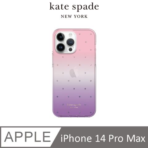 【kate spade】iPhone 14 Pro Max 精品手機殼 紫色星空