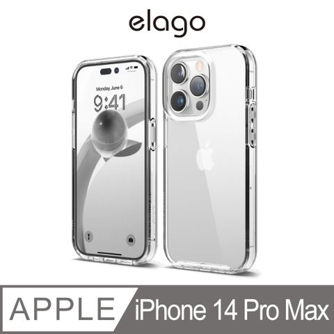 Elago iPhone 14 Pro Max 6.7吋 Hybrid雙料軟框透明手機殼