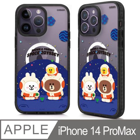 GARMMA LINE FRIENDS iPhone 14 Pro Max 6.7吋 磁吸款保護殼-太空夥伴們