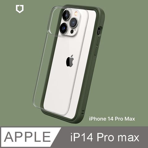 RHINO 犀牛 【Shield 盾】iPhone 14 Pro Max Mod NX 邊框背蓋兩用手機殼-軍綠色