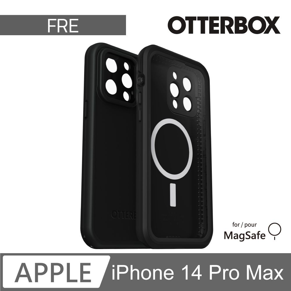 OTTERBOX  LifeProof iPhone 14 Pro Max 全方位防水/雪/震/泥 保護殼-Fre(黑) 支援MagSafe