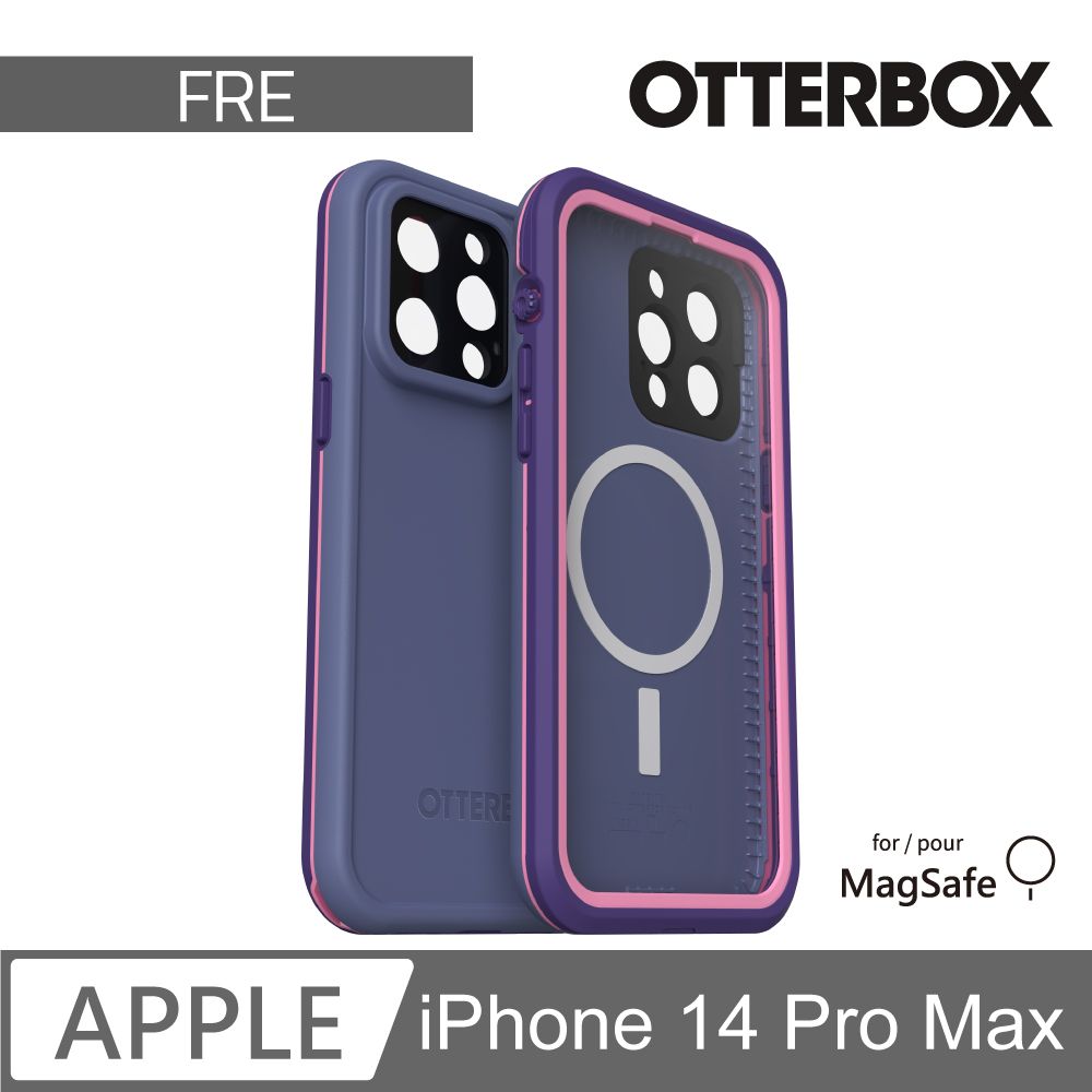 OTTERBOX  LifeProof iPhone 14 Pro Max 全方位防水/雪/震/泥 保護殼-Fre(紫) 支援MagSafe