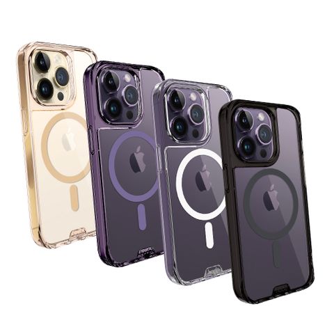 hoda iPhone 14 Pro Max 6.7吋 MagSafe 晶石鋼化玻璃軍規防摔保護殼