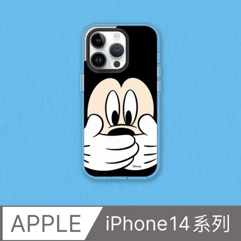 【犀牛盾】iPhone 14系列Clear透明防摔手機殼∣迪士尼-米奇系列-米奇摀嘴