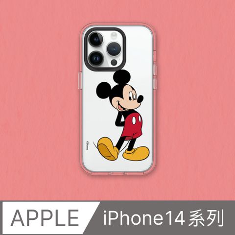【犀牛盾】iPhone 14系列Clear透明防摔手機殼∣迪士尼-米奇系列-來！米奇站好
