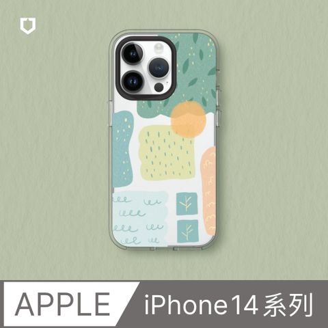 【犀牛盾】iPhone 14系列Clear透明防摔手機殼∣獨家設計-森林幾何