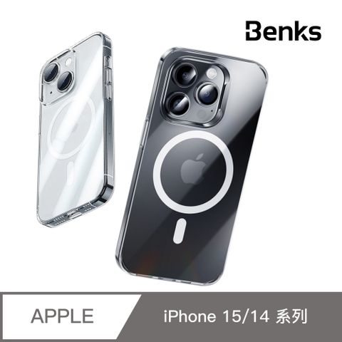 Benks iPhone 15/14/Pro/Plus/Pro Max 冰晶精透磁吸保護手機殼(支援MagSafe 防摔透明殼 防護殼 耐摔殼)