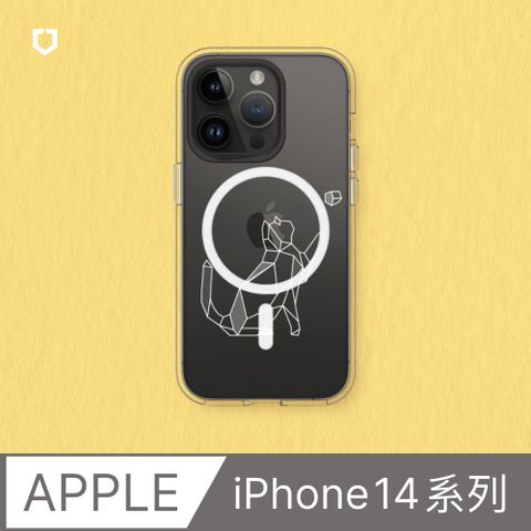 RHINOSHIELD 犀牛盾 iPhone 14系列Clear(MagSafe兼容)透明防摔手機殼獨家設計-幾何-動物系列/球與貓