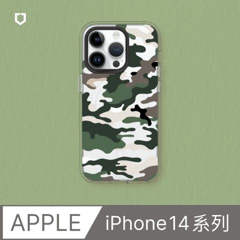 RHINOSHIELD 犀牛盾 iPhone 14系列Clear(MagSafe兼容)透明防摔手機殼獨家設計-復古迷彩