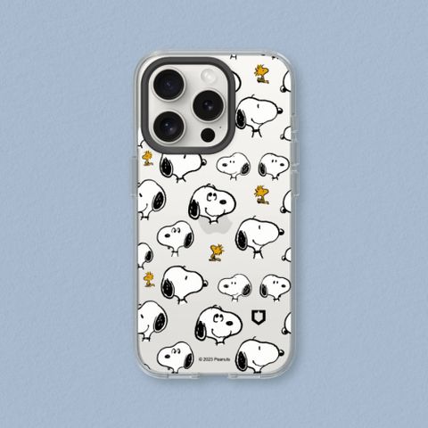 【犀牛盾】iPhone 14系列Clear透明防摔手機殼∣Snoopy史努比系列-Sticker-Snoopy&amp;胡士托