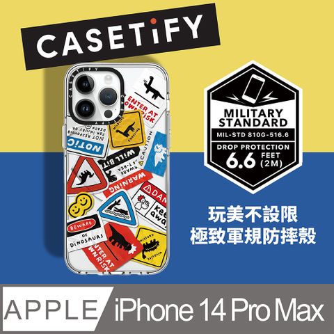 Casetify iPhone 14 Pro Max 磁吸耐衝擊透明-恐龍出沒