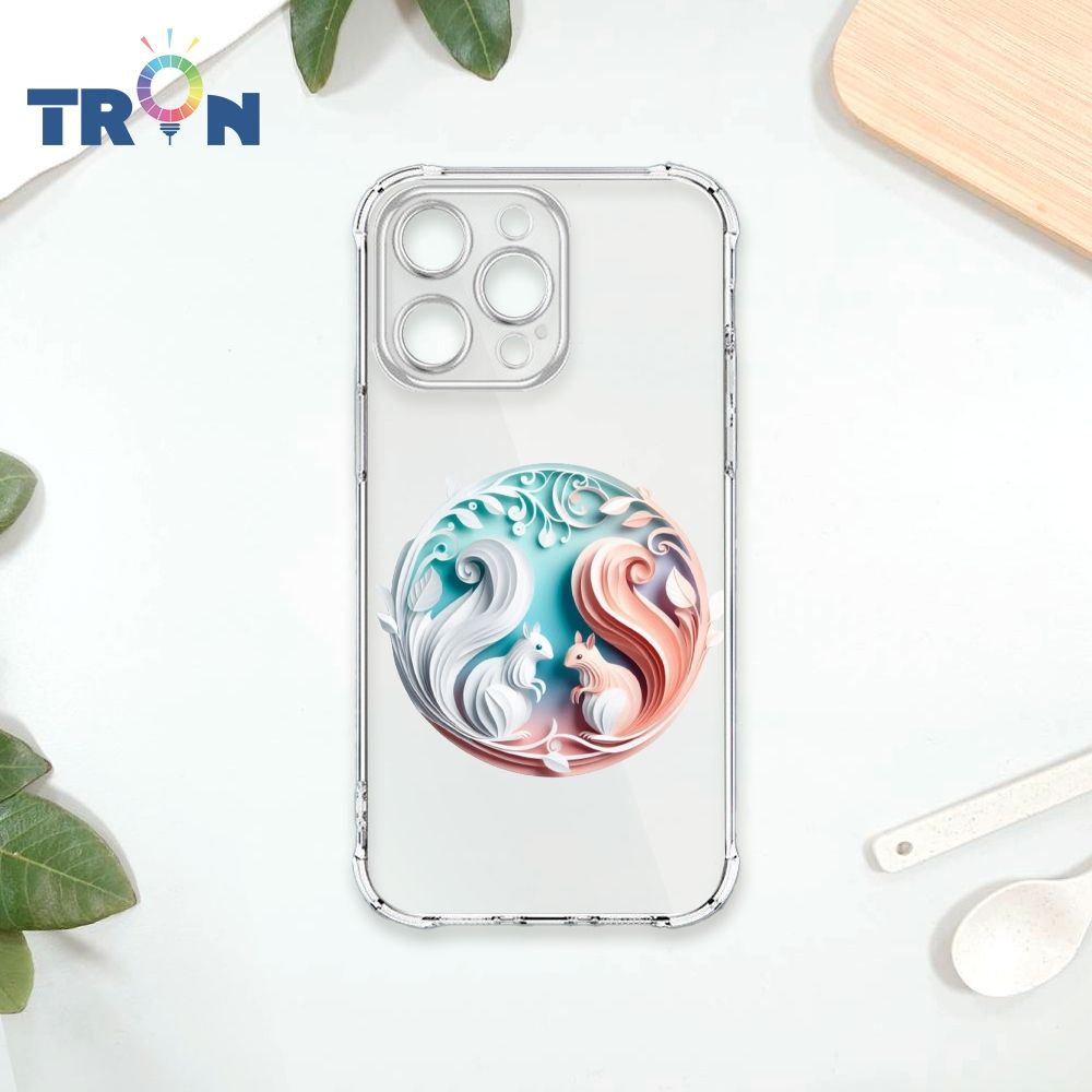  TRON IPhone 14 PRO MAX 可愛紙雕松鼠 四角防摔殼 手機殼