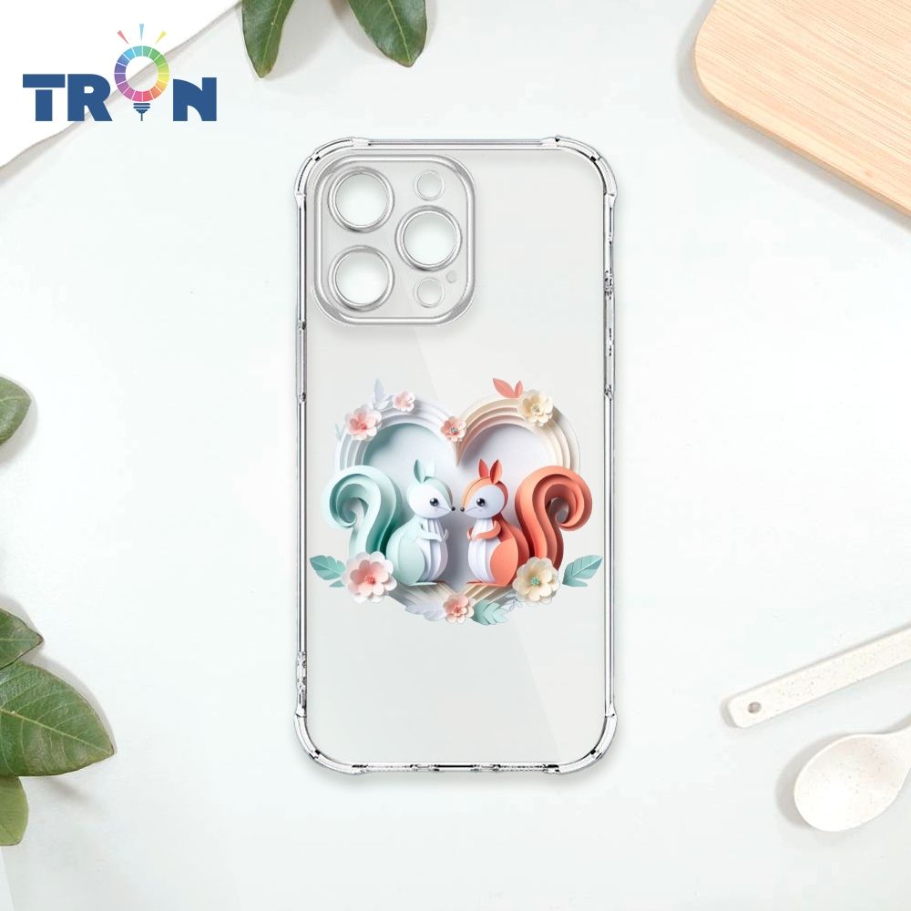  TRON IPhone 14 PRO MAX 可愛紙雕松鼠 四角防摔殼 手機殼