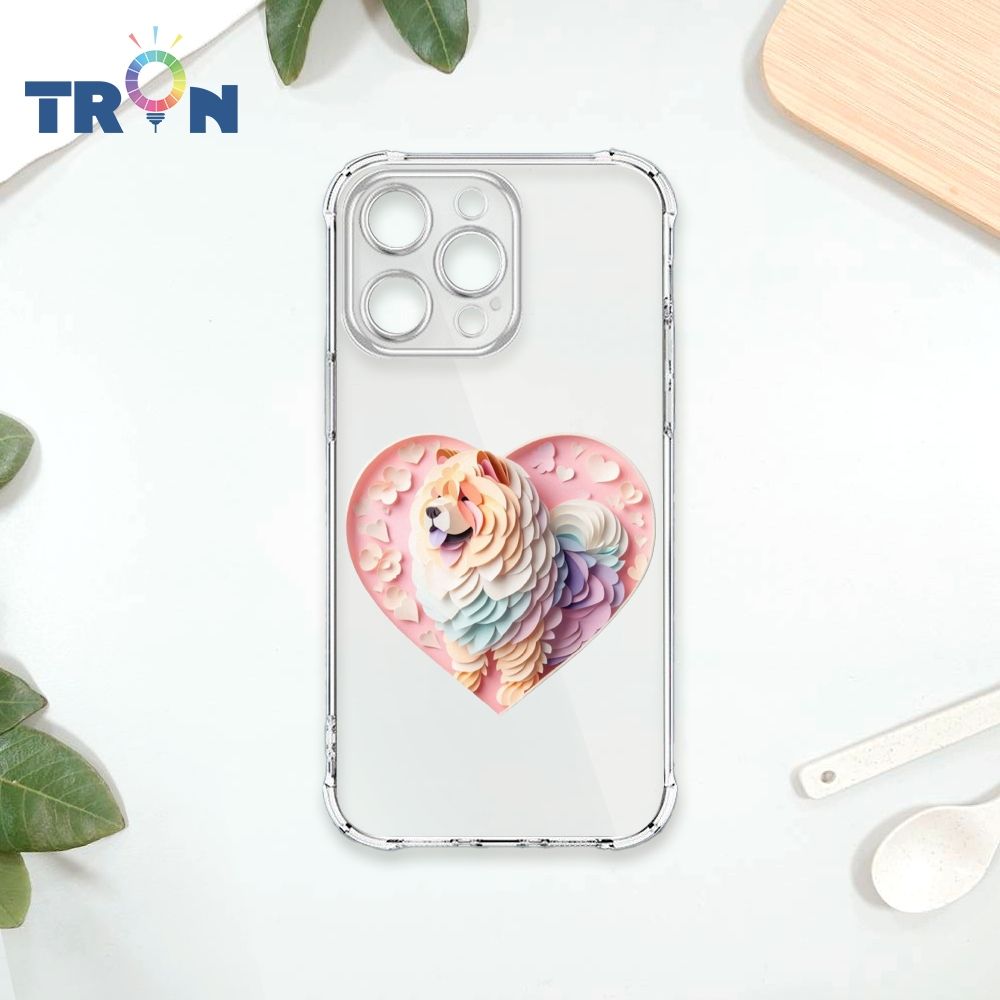  TRON IPhone 14 PRO MAX 可愛紙雕鬆獅犬 四角防摔殼 手機殼