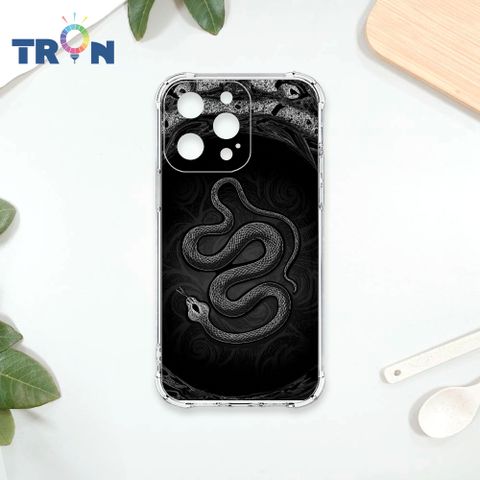 TRON IPhone 14 PRO MAX 黑白蛇圖騰 四角防摔殼 手機殼