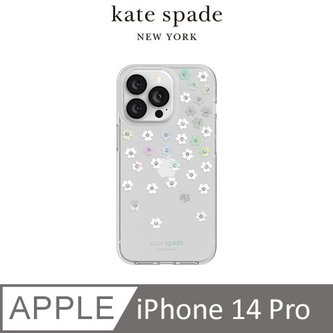 【kate spade】iPhone 14 Pro 精品手機殼 幻彩小花