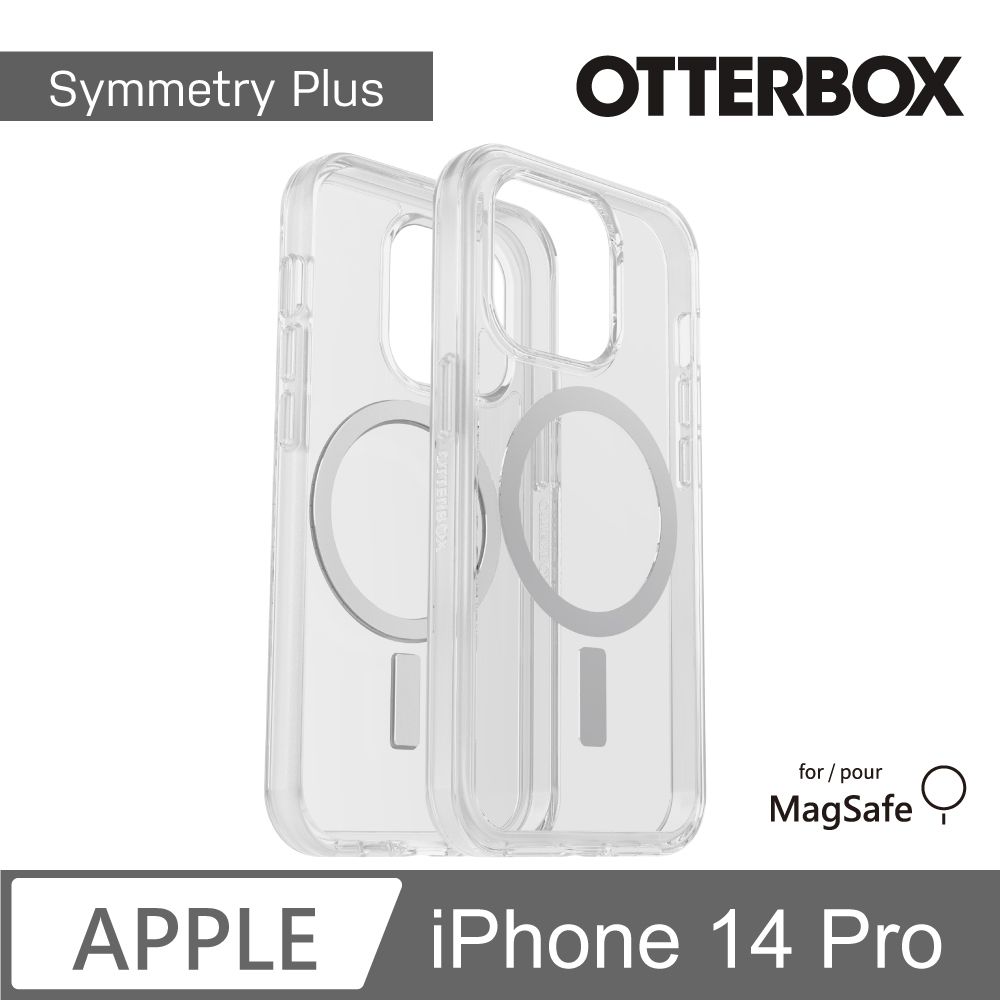 OTTERBOX  iPhone 14 Pro Symmetry Plus 炫彩幾何保護殼-透明 (支援MagSafe)