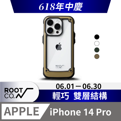 日本 ROOT CO. iPhone 14 Pro 透明背板防摔手機殼 - 共四色