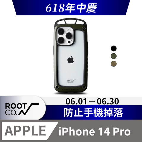 日本 ROOT CO. iPhone 14 Pro 透明背板上掛勾防摔手機殼 - 共三色