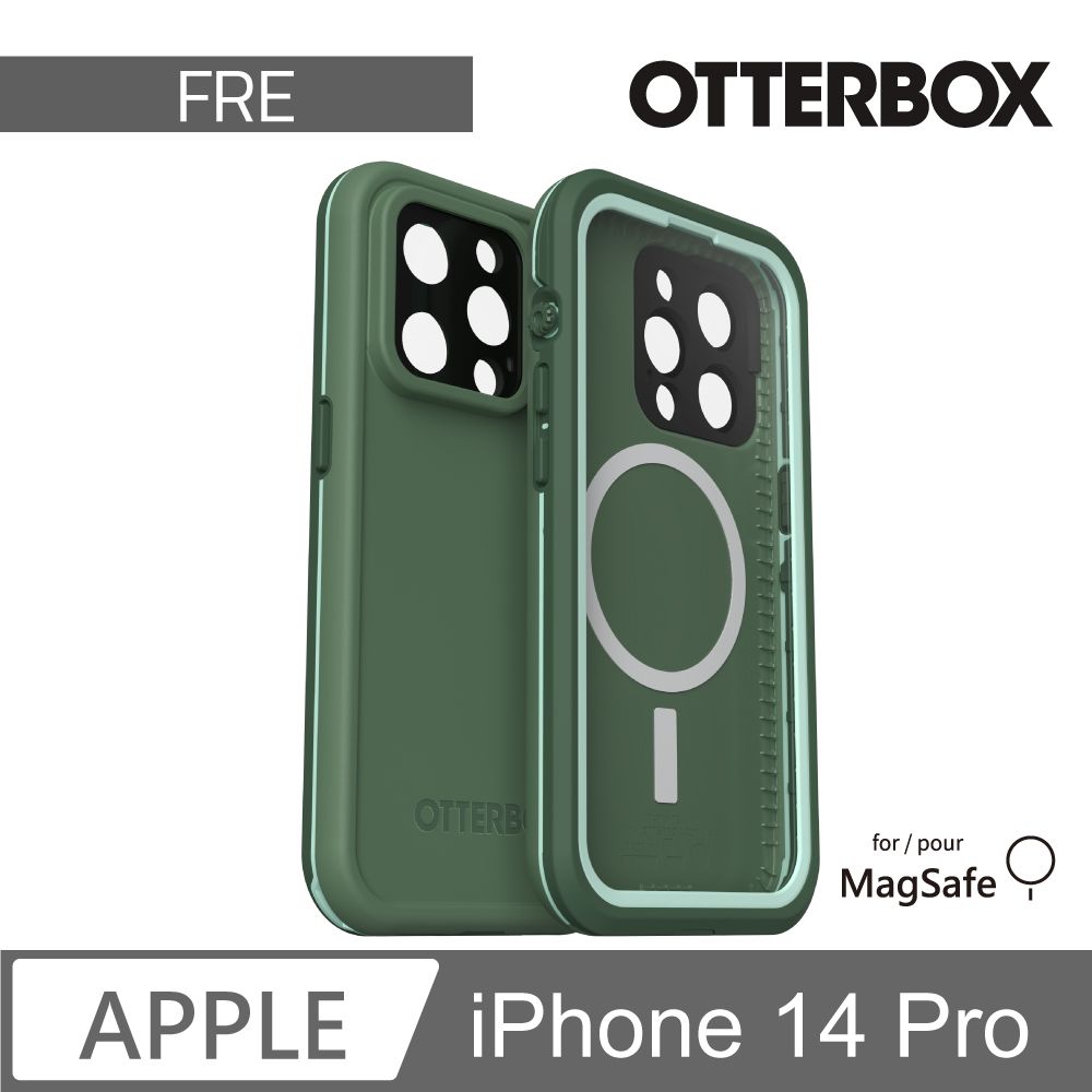 OTTERBOX  LifeProof iPhone 14 Pro 全方位防水/雪/震/泥 保護殼-Fre(綠) 支援MagSafe