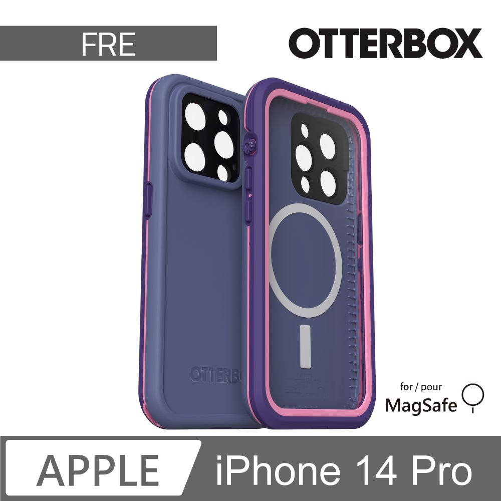 OTTERBOX  LifeProof iPhone 14 Pro 全方位防水/雪/震/泥 保護殼-Fre(紫) 支援MagSafe