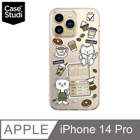 Case Studi CaseStudi iPhone 14 Pro (6.1吋) Cast 透明保護殼-咖啡貓