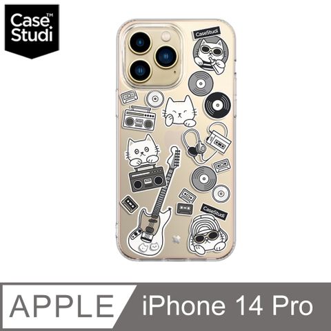 Case Studi CaseStudi iPhone 14 Pro (6.1吋) Cast 透明保護殼-音樂貓