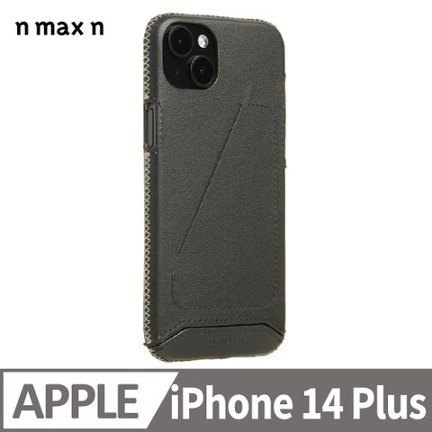 【n max n 台灣設計品牌】iPhone14 Plus 經典系列全包覆手機皮套-碳黑